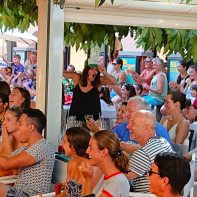 La france en finale, en terrasse